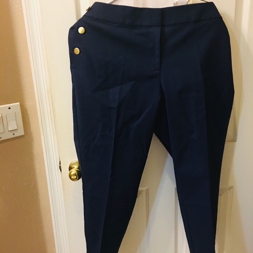 The Loft Navy Blue Crop Pants